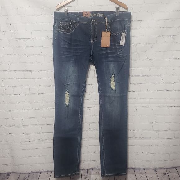 Antique Rivet Sz 36 Maya Underground Skinny Leg - Picture 2 of 13